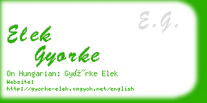 elek gyorke business card